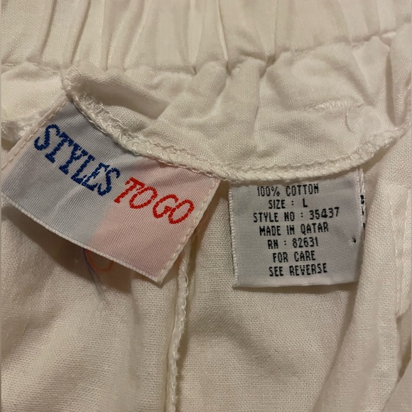 Vintage white pleated high rise pants - Picture 6 of 8